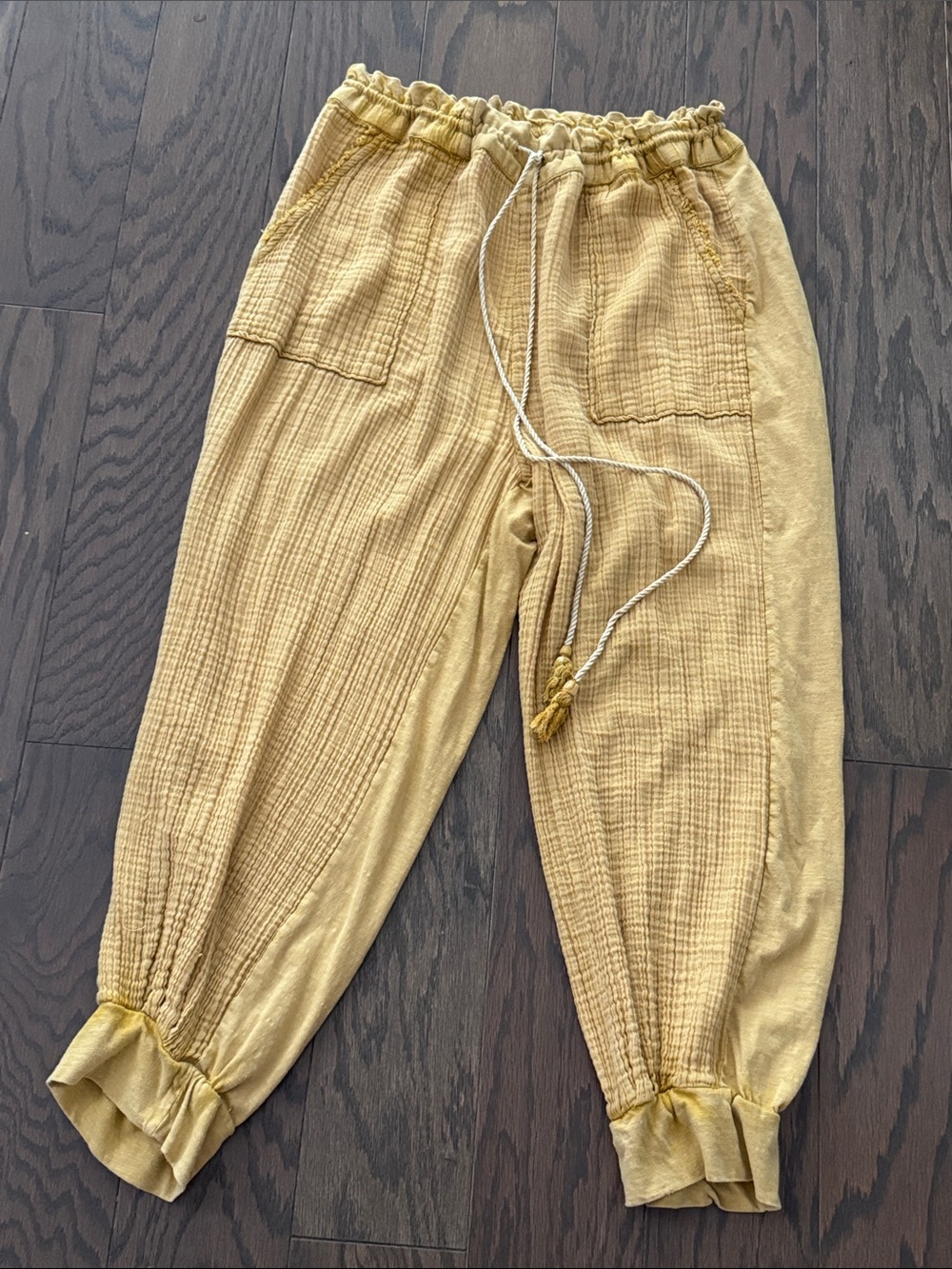 Anthropologie Harem Daffodil Yellow Gauze Pants